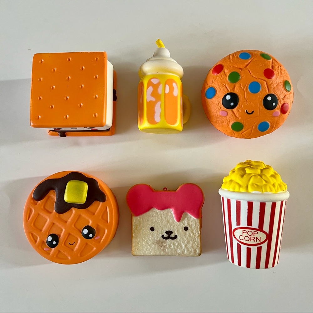 New Slow Rising Jumbo Squishies Squishy Fast Food Toy Lot 6 Bundle Smores Cookie